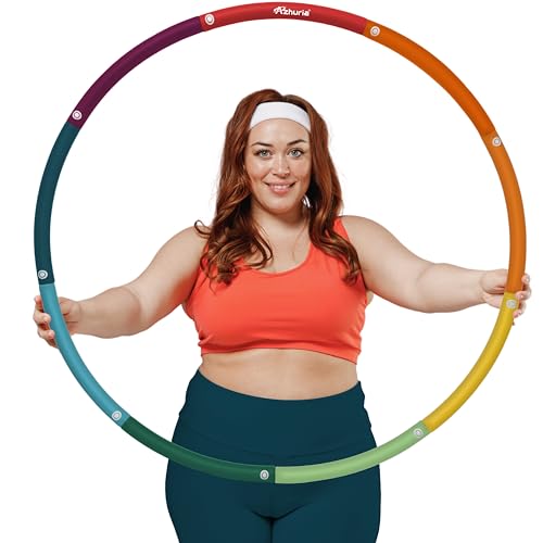 Weighted Hula Hoop for Adults - 3.2lb, 43in Diameter, Multicolor