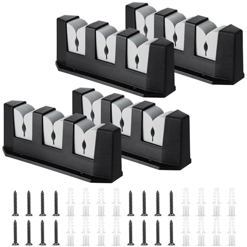 Sratte 4 Pcs Horizontal Rod Holders for Boat Mounts 7.8 Inch Black/Gray
