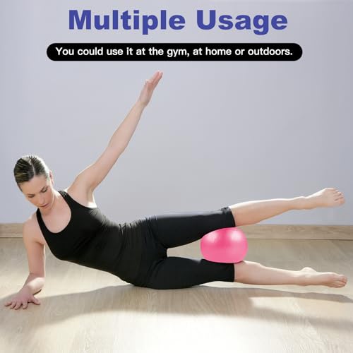 9-Inch Pilates Ball Set - 2 Colors with Pumps for Yoga & Therapy