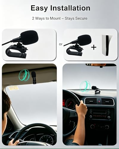 3.5mm Car Microphone with Noise Reduction for Stereo Systems