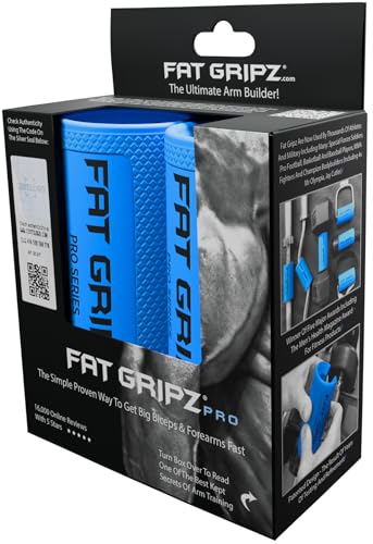 Fat Gripz Thick Grips - Build Muscle & Strength - Blue/Black