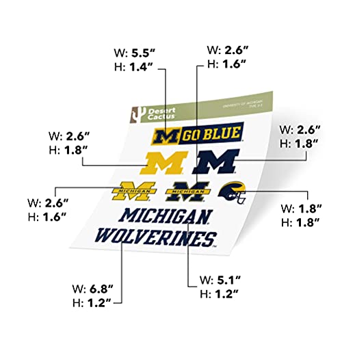 Michigan Wolverines Vinyl Sticker Decal for Laptops & Cars
