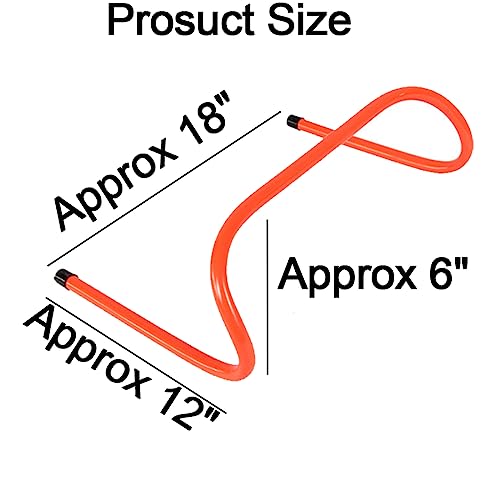 12 Durable Agility Training Hurdles with 10 Marker Cones Set