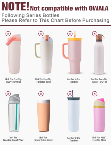 Silicone Boot for Owala Water Bottle 24oz - Black Cherry (2PCS)