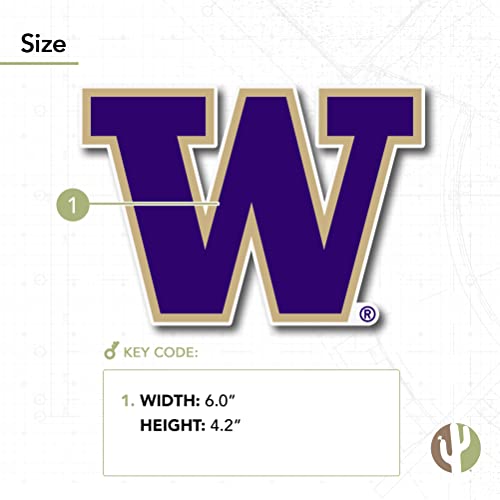 Washington Huskies Vinyl Decal Sticker for Laptops & Cars