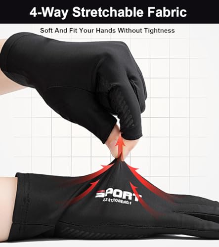 UV Protection Gloves for Outdoor Activities - Large Black
