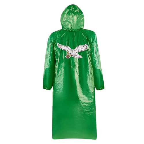 NFL Philadelphia Eagles Waterproof Rain Poncho for Adults