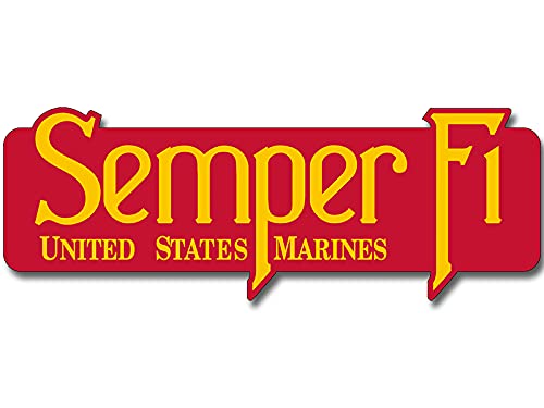 Semper Fi Bumper Sticker - US Marine Corps Vinyl Decal (3 x 8 inch)