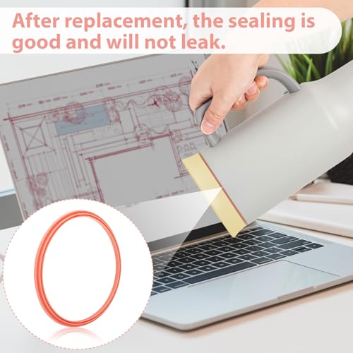 Rubber Gasket Replacement Seals for Owala 40oz Tumbler - Grapefruit