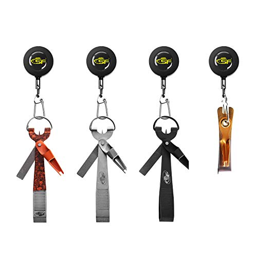 Fly Fishing Zinger Retractor Tool - 3 Pcs Steel Cord Combo