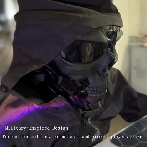 Skull Mask Full Face Tactical Mask - Black