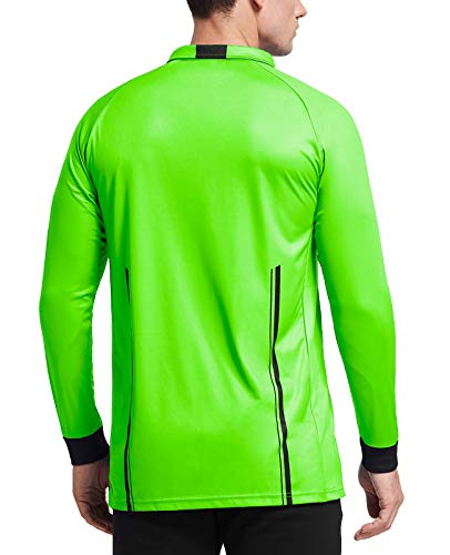FitsT4 Sports Pro Soccer Referee Jersey Long Sleeve Shirt Medium Green