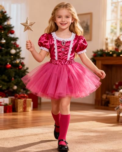 Hot Pink 4-Layer Tutu Dress for Toddlers 2-8 Years