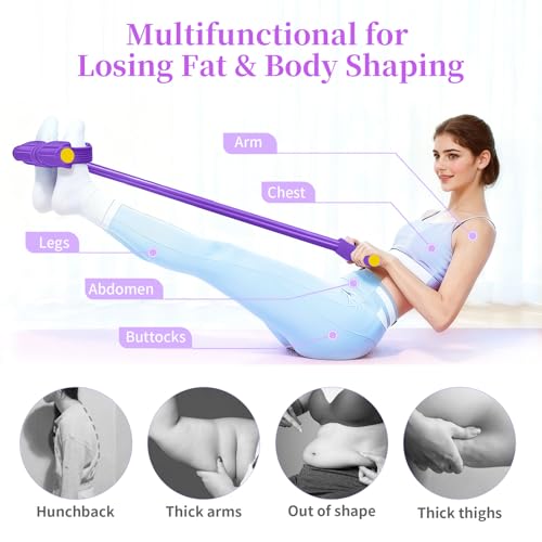 6-Tube Pedal Resistance Band with Handles for Full-Body Workout