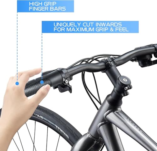 Mbeysaq 131mm Bike Handlebar Grips – Rubber Anti-Slip Lock-On with End Caps