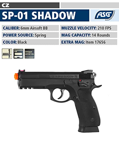 Airsoft Pistol - ASG CZ SP-01 Shadow Black 6mm - Spring