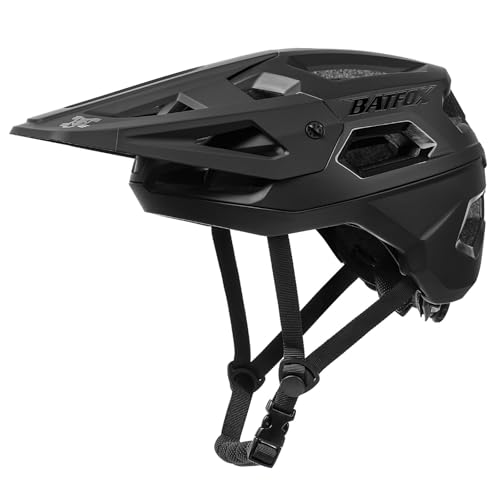 BATFOX Matte Black Bicycle Helmet for Adults & Youth, Size L (55-59cm)