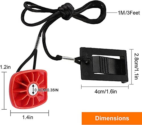 Treadmill Safety Key - Magnetic for Various Brands - Black