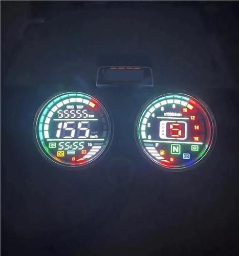 Digital Motorcycle Odometer & Tachometer Gauge for GN 125