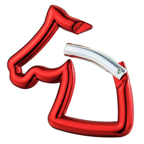 Mini Nonlocking Carabiner Clip - Red Spring Snap Hook Keychain