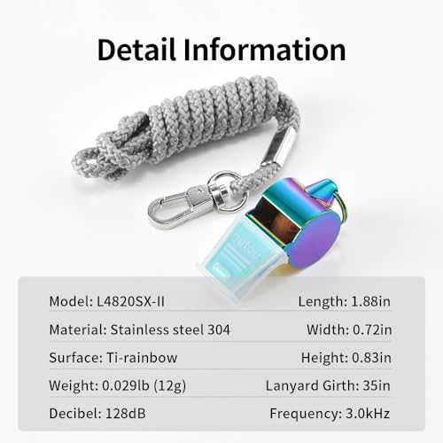 Loud Stainless Steel Sports Whistle with Lanyard - Ideal for Coaches & Referees