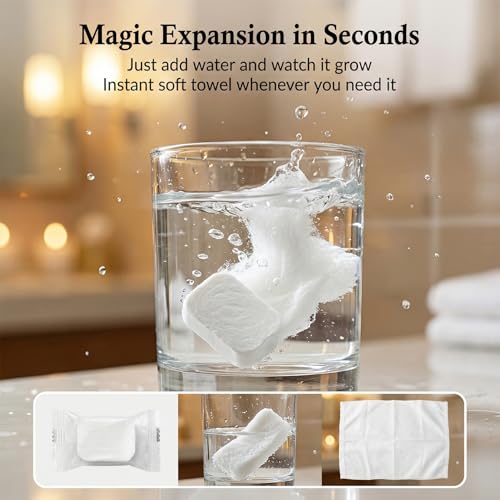 40PCS Compressed Towel Tablets - Travel-Friendly Disposable Towels