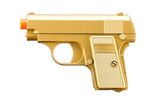 Lightweight Dual Airsoft Spring Pistols - Gold & Black