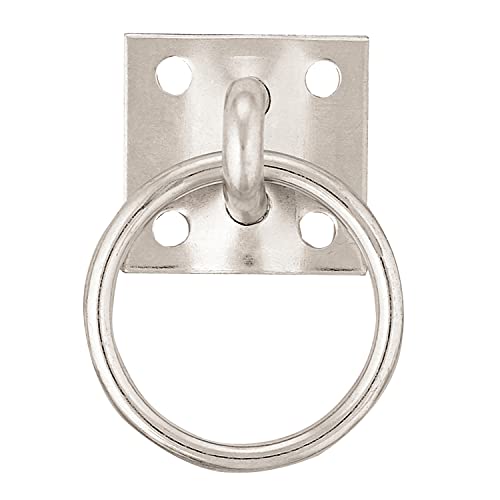 Zinc Plated Tie Ring Plate for Horses - 1-3/4" x 1-7/8"