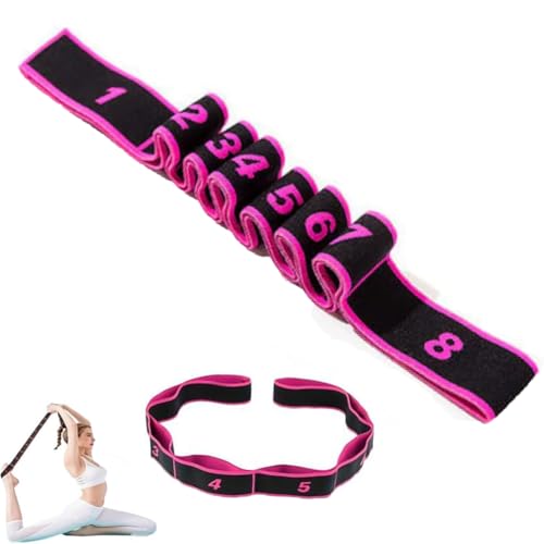 Fitness Resistance Bands with Handles for Stretching - Rose Pink