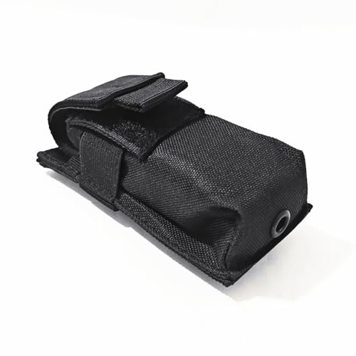 Molle Flashlight Pouch - Portable 4.6 Inch Waist Pack - Black
