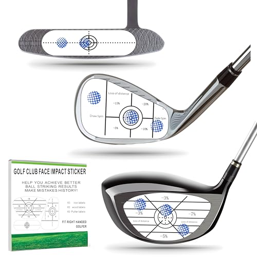Golf Impact Tape Labels - 180 PCS Swing Training Stickers for Club Analysis