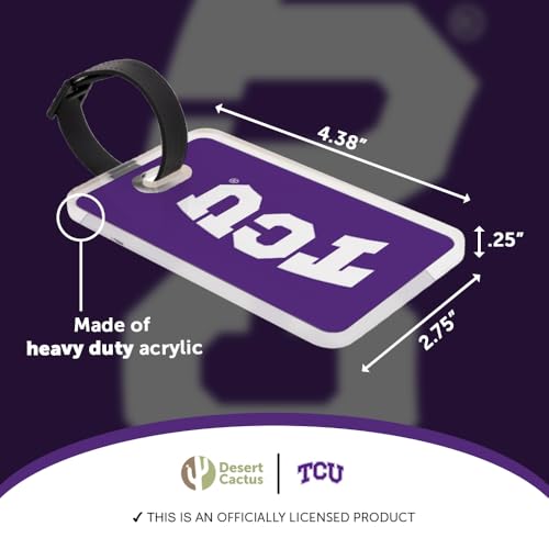 Acrylic Luggage Tag ID - TCU Horned Frogs - 2 Pack