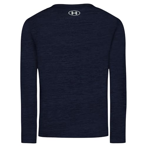 Under Armour Boys' Long Sleeve Logo Graphic T-Shirt - Midnight Frame Twist, Relaxed Fit