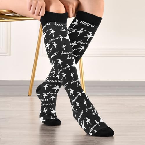 Compression Socks for Men & Women - Knee High Athletic Support - One Size