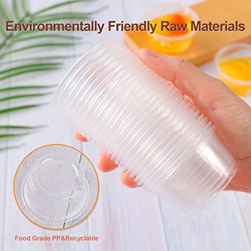 1 oz Disposable Mini Cups - Clear Portion Cups, 200 Count