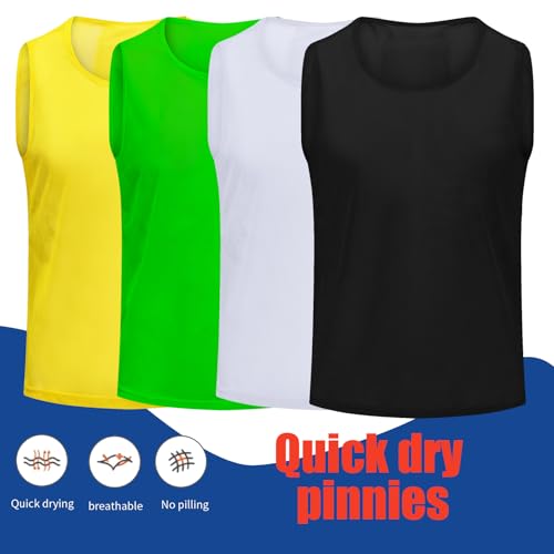 Youth Soccer Pinnies - 12/24/48Pcs Practice Vests with Numbers