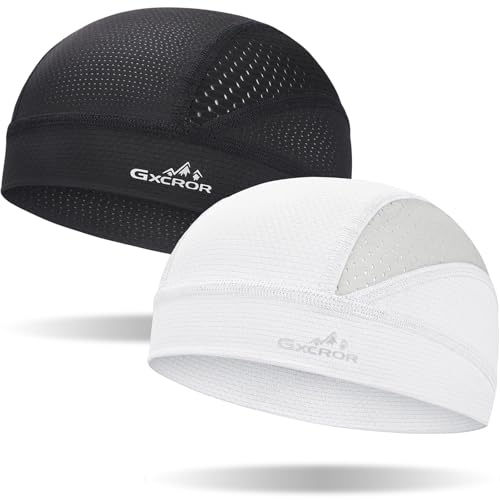 GXCROR Breathable Mesh Skull Cap for Men Women Summer Cycling & Motorcycle Helmet Liners