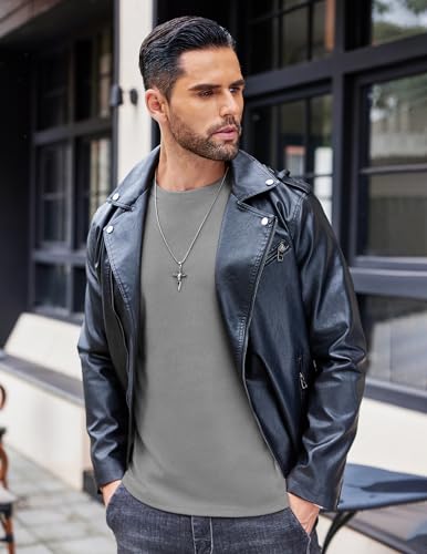 Mens Long Sleeve Thermal Undershirt - Midweight Fleece Base Layer - Grey 3XS