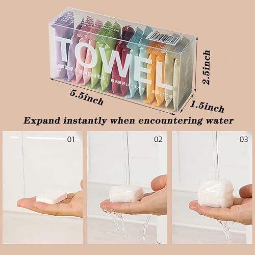 42 Pcs Disposable Compressed Towels for Travel & Camping