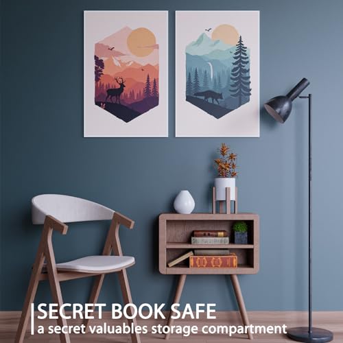 Diversion Book Safe with 4200¡ÆF Fireproof Money Bag and Combination Lock, 10.5" x 7.9" x 2.5" Fake Book Hidden Storage Safe, Hollow Secret Portable Metal Storage Box for Cash, Valuables - Easter Bible