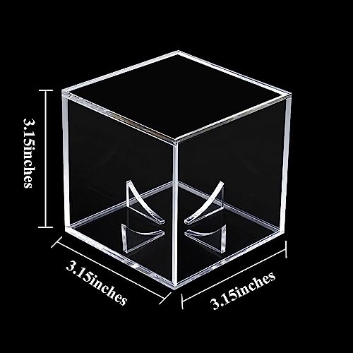 UV Protected Acrylic Baseball Display Cube - 3.15 Inch Clear Case - 1 Pack
