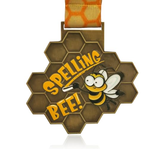 Spelling Bee Medals with Neck Ribbon - Customizable Awards