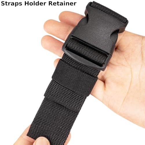 Elastic Belt Keepers - Durable Strap Holders for Duty Belts - Black - 6 Pack