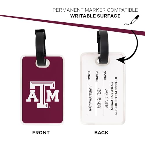 Acrylic Luggage Tag ID - Texas A&M Aggies - 2 Pack