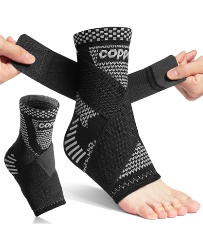 Ankle Brace for Achilles Tendonitis Relief - Large, Grey & Black