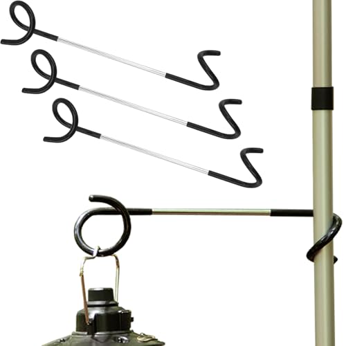 Kuyafenni 3-Pack XL Camping Lantern Hooks for Outdoor Lighting, Bird Feeders & Garden Decor
