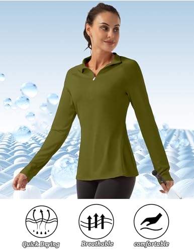 Women's Long Sleeve Polo Shirt - UPF 50+ Sun Protection - Mustard Yellow XS