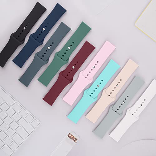 Soft Silicone Bands for Amazfit Bip 3 Pro & GTR - 3 Pack (Wine Red, Sand Pink, Grey)