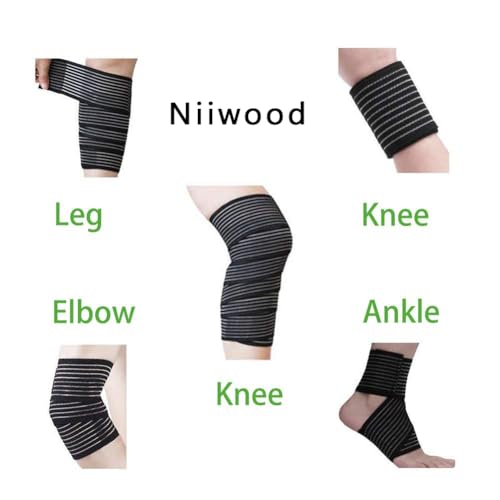 Extra Long Elastic Knee Compression Wrap for Joint Pain Relief
