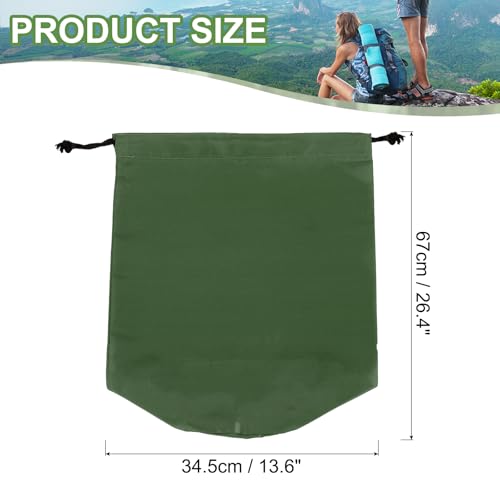 PATIKIL Waterproof Outdoor Stuff Sack - Dark Green 14x26 Inch Lightweight Storage Bag for Camping & Hiking